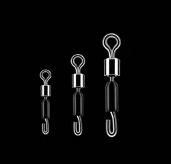 خرید لوازم ماهیگیری از علی اکسپرس30PCS/Lot Ball Bearing Swivel Solid Rings Fishing Connector Ocean Boat Fishing Hooks Quick Fast Link Connector