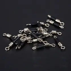 خرید لوازم ماهیگیری از علی اکسپرس30PCS/Lot Ball Bearing Swivel Solid Rings Fishing Connector Ocean Boat Fishing Hooks Quick Fast Link Connector