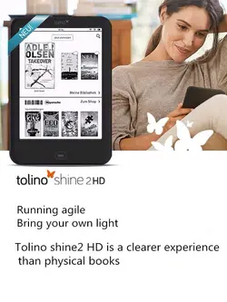 خرید کتابخوان از علی اکسپرس ereader eBook eReader Built in Light e-Book Reader WiFi ebook Tolino Shine2 HD e-ink 6 inch Touch Screen 1024x1448 300ppi