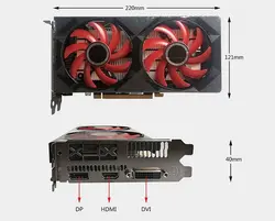 خرید کارت گرافیک XFX RX 560 4GB GDDR5 Graphics Cards for AMD RX 500 series VGA Video Card RX560-4GB RX560 RX564 4G HDMI DVI 7000MHz PCI 3.0 Used - ایران علی اکسپرس