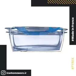 قابلمه بیضی پیرکس درب دار - سایز 4.5 لیتری اصل فرانسه 460A000 - PYREX