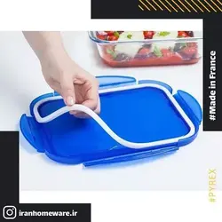 ظرف پیرکس درب دار فریزری - ضد چکیدن مایعات مستطیلی 25x19 سانتی اصل فرانسه 282PG00 - PYREX
