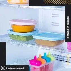 ظرف پیرکس - صورتی گرد مخصوص نگهداری غذای کودک اصل فرانسه 206PAV5 - PYREX