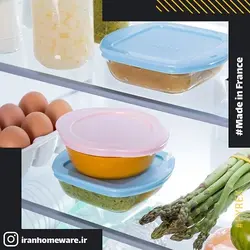 ظرف پیرکس - صورتی گرد مخصوص نگهداری غذای کودک اصل فرانسه 206PAV5 - PYREX