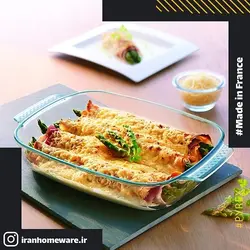 ظرف پیرکس - تابه مستطیل دسته دار 22x13 سانتی اصل فرانسه 228B000 - PYREX