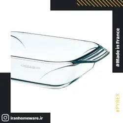 ظرف پیرکس - تابه مربعی دسته دار 29x23 سانتی اصل فرانسه 400B000 - PYREX