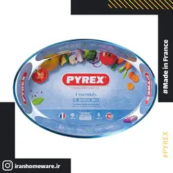 ظرف پیرکس - تابه بیضی 30x21 سانتی اصل فرانسه 345B000 - PYREX