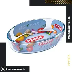 ظرف پیرکس - تابه بیضی 40x27 سانتی اصل فرانسه 347B000 - PYREX