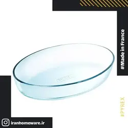 ظرف پیرکس - تابه بیضی 40x27 سانتی اصل فرانسه 347B000 - PYREX