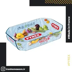 ظرف پیرکس - تابه مدرن 8 ضلعی ضد خش 27x18 سانتی اصل فرانسه 293B000 - PYREX