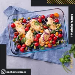 ظرف پیرکس - تابه مستطیل دسته دار 40x27 سانتی اصل فرانسه 240B000 - PYREX