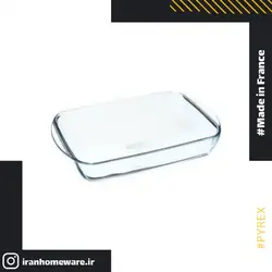 ظرف پیرکس - تابه مستطیل دسته دار 40x27 سانتی اصل فرانسه 240B000 - PYREX