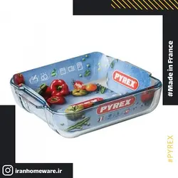 ظرف پیرکس - تابه مربعی دسته دار 21 سانتی اصل فرانسه 220B000 - PYREX