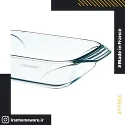 ظرف پیرکس - تابه مستطیل دسته دار 39x25 سانتی اصل فرانسه 409B000 - PYREX