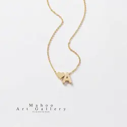 گردنبند تک حرف بزرگ و قلب