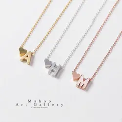 گردنبند تک حرف بزرگ و قلب