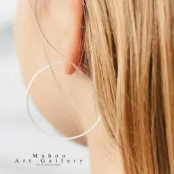 گوشواره حلقه ای بزرگ ساده