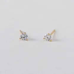 گوشواره تک نگین ساده