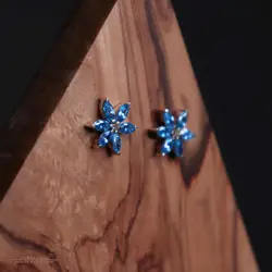 گوشواره نقره ستاره شش پر