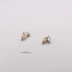 گوشواره نقره مدل شاپرک 2