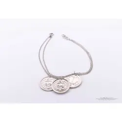 دستبند نقره سکه 1 ریالی