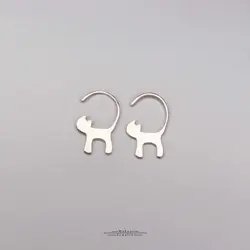 گوشواره نقره گربه