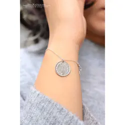 دستبند نقره سکه یک ریالی