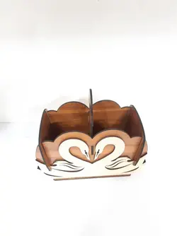 جا قاشق و چنگال طرح قو - رنگ روشن