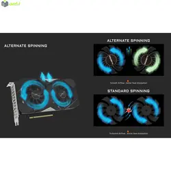 کارت گرافیک گیگابایت مدل GeForce GTX 1660 OC 6G GV-N1660OC-6GD