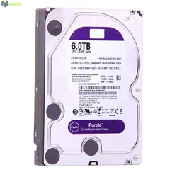 هارددیسک اینترنال وسترن دیجیتال مدل Purple WD60EJRX ظرفیت 6 ترابایت