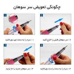 سوهان برقي ناخن 30000RPM مدل ZS-601 نيل دریل | NAIL DRILL