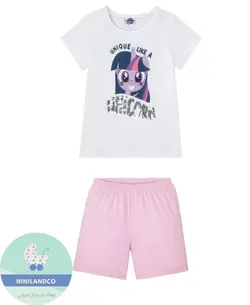 ست تیشرت و شلوارک دخترانه پولک دورو little pony