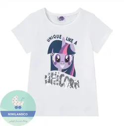 ست تیشرت و شلوارک دخترانه پولک دورو little pony