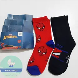 جوراب پسرانه نخی مرد عنکبوتی