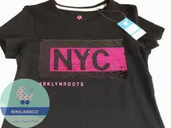 تیشرت دخترانه پولک برگردان