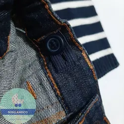 ست پلیور بافت و شلوار جین پسرانه