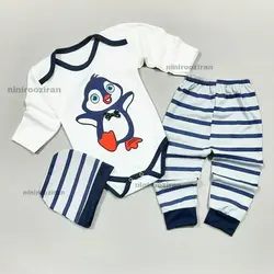 سه تیکه نوزادی طرح پنگوئن sh
