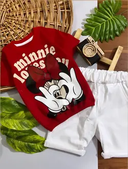 تیشرت و شلوارک کتان Mickey Mouse