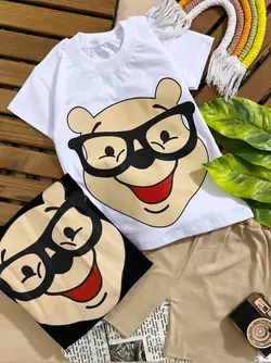 تیشرت شلوارک پو عینکی