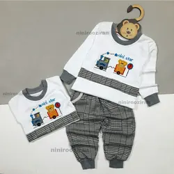 بلوز شلوار گلدوزی قطار و خرس
