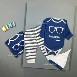 سه تیکه نوزادی طرح عینک