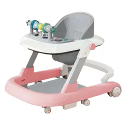 روروئک و واکر دو کاره کودک صورتی Babobaby
