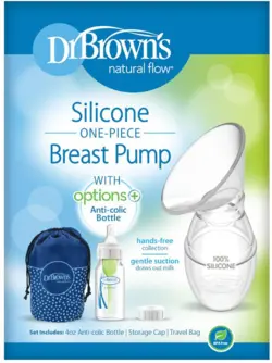 شیردوش دستی تمام سیلیکونی دکتربراونز     Dr. Brown’s Silicone Breast Pump Breast Milk Catcher