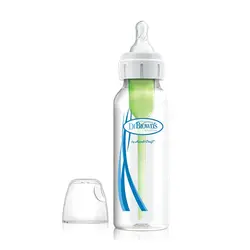 شیشه شیر طلقی باریک 250میل دکتر براون آپشن پلاس   Dr Brown's Natural Flow Options Narrow Neck Baby Bottle 250ml