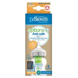 شیشه شیر پیرکس 150 میل پهن آپشن پلاس دکتر براون  Dr Brown's Options+ Wide-Neck