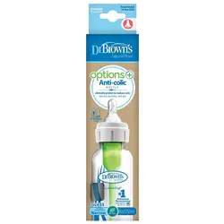شیشه شیر پیرکس باریک 250 میل آپشن پلاس  دکتر براون Dr Brown's Glass Baby Bottle