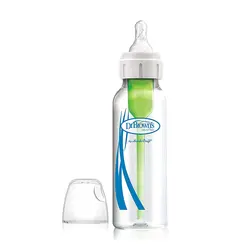شیشه شیر پیرکس باریک 250 میل آپشن پلاس  دکتر براون Dr Brown's Glass Baby Bottle