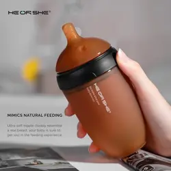 شیشه شیر 240 میل تمام سیلیکونی هی اور شی he or she