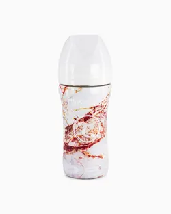 شیشه شیر استیل 330 میلی لیتر ماربل سفید تویست شیک twistshake