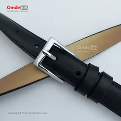 کمربند زنانه 2.5 سانت مشکی قلاب زبانه دار (جین 12 تایی) کد 237